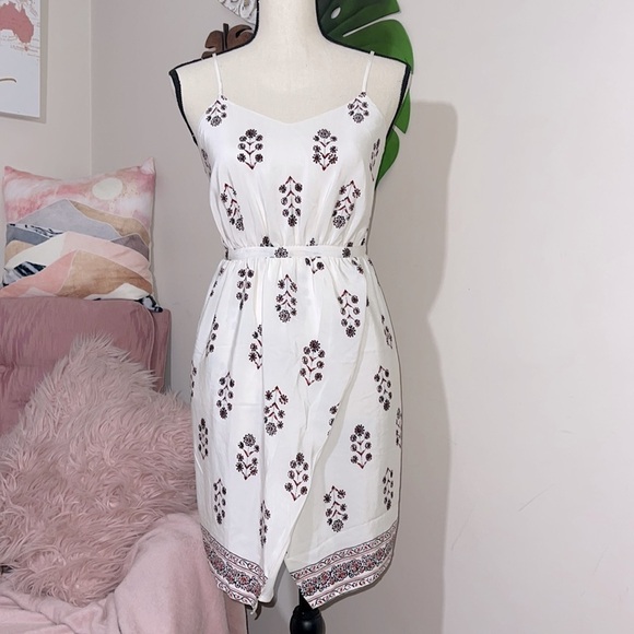 SILK Madewell Sandstar Cami Dress in Vine-floral sz. 2 - Picture 6 of 9